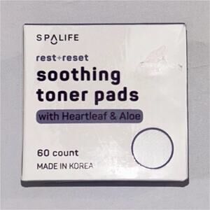 SpaLife rest+reset Soothing Toner Pads Heartleaf Aloe 60ct 3.5oz